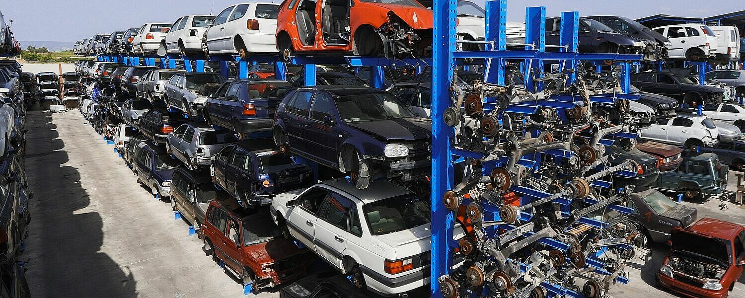 Cantilever racking for car recyclers ELV storage systems OHRA Ireland